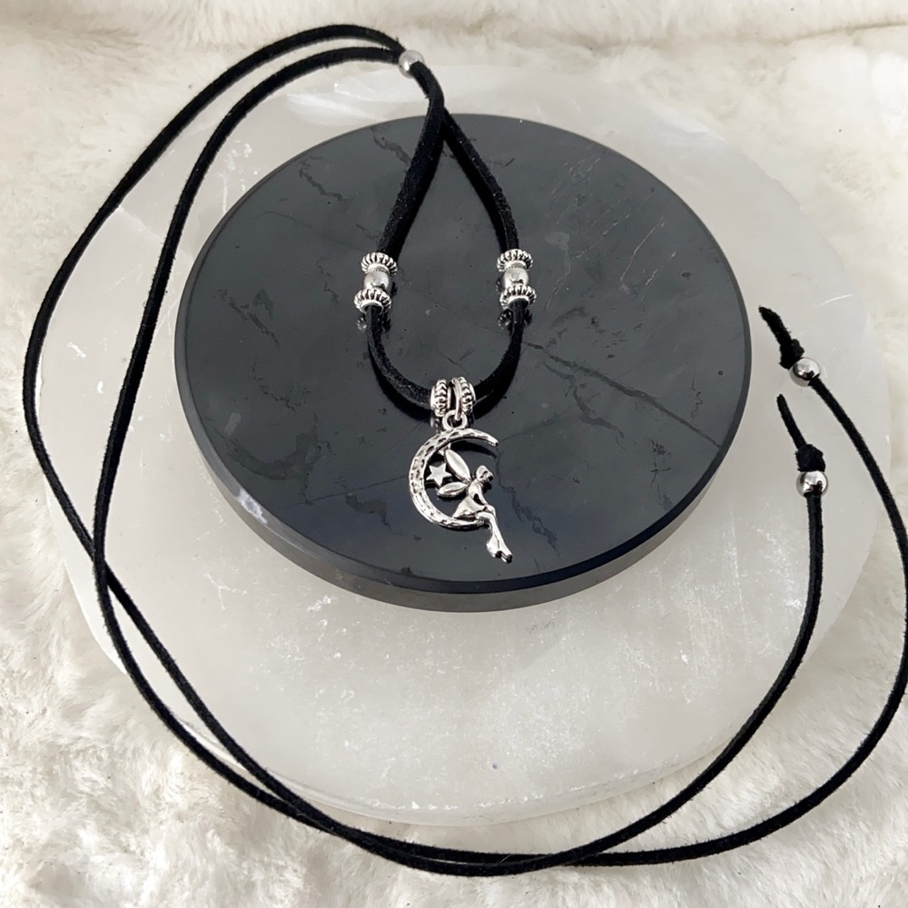 🔴Fairy & moon adjustable black choker necklace - Picture 6 of 10